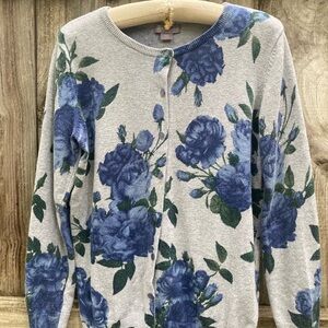 Laura Scott cotton floral cardigan